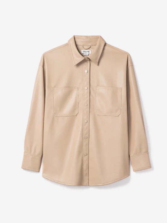 Noize Senna Vegan Leather Shirt